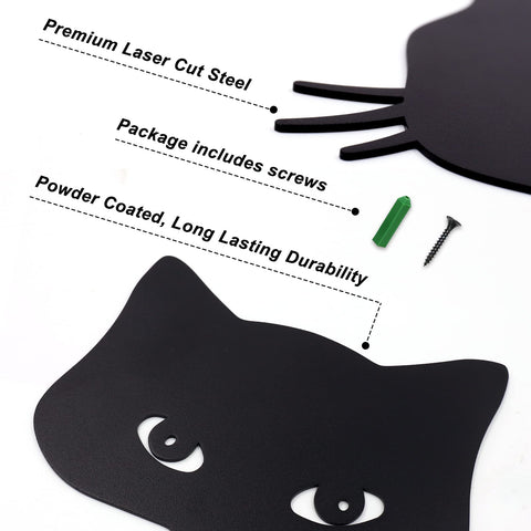 Qmetalart black cat decorations a thoughtful memorial or gift idea.