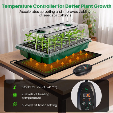 Qmioti LED grow lights deliver full-spectrum brightness for healthy seedlings.