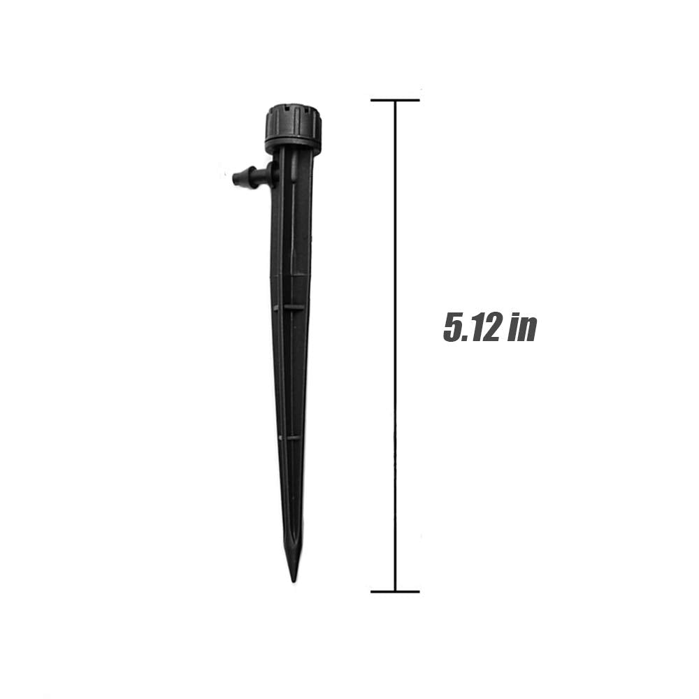 QMOEH dripper stakes positioned for precise garden watering.