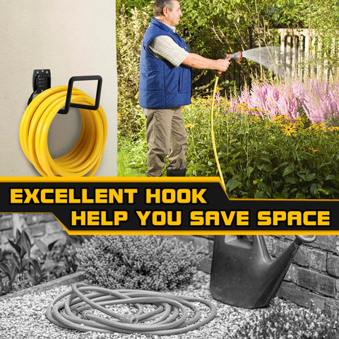 QMSK garden hose organizer hanger keeps hoses untangled for quick watering.