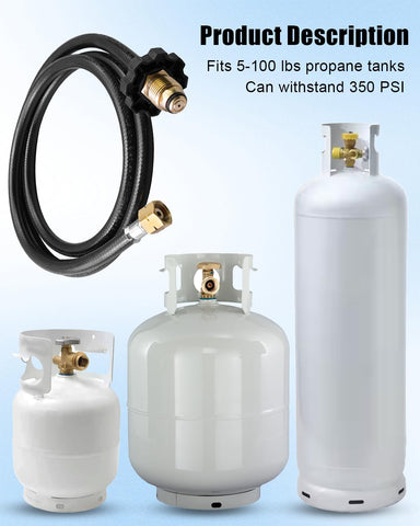 Qnbes leak-proof hose design ensures safer propane delivery during use.