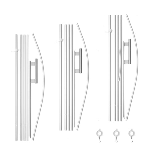 Qnemaei feather flag pole kit 15ft assembled for outdoor advertising