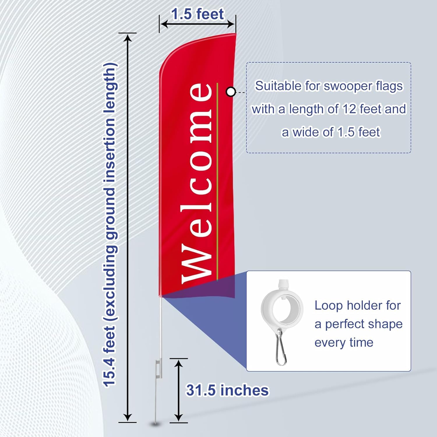 Qnemaei ground nail stabilizes the pole in windy conditions up to 40 mph