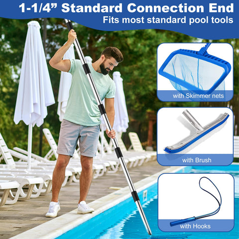 QNFANN pool pole lightweight design reduces fatigue during maintenance tasks.