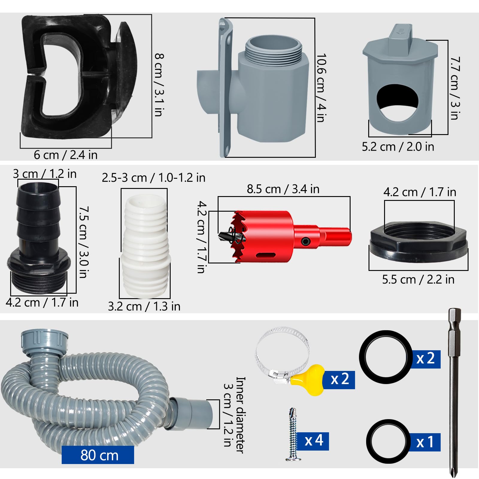QNFANN rain barrel diverter kit detailed connection highlight sturdy materials and seals.