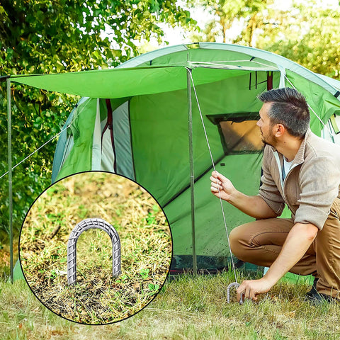 QNLONG camping tent stakes keep tarps and shelters in place.