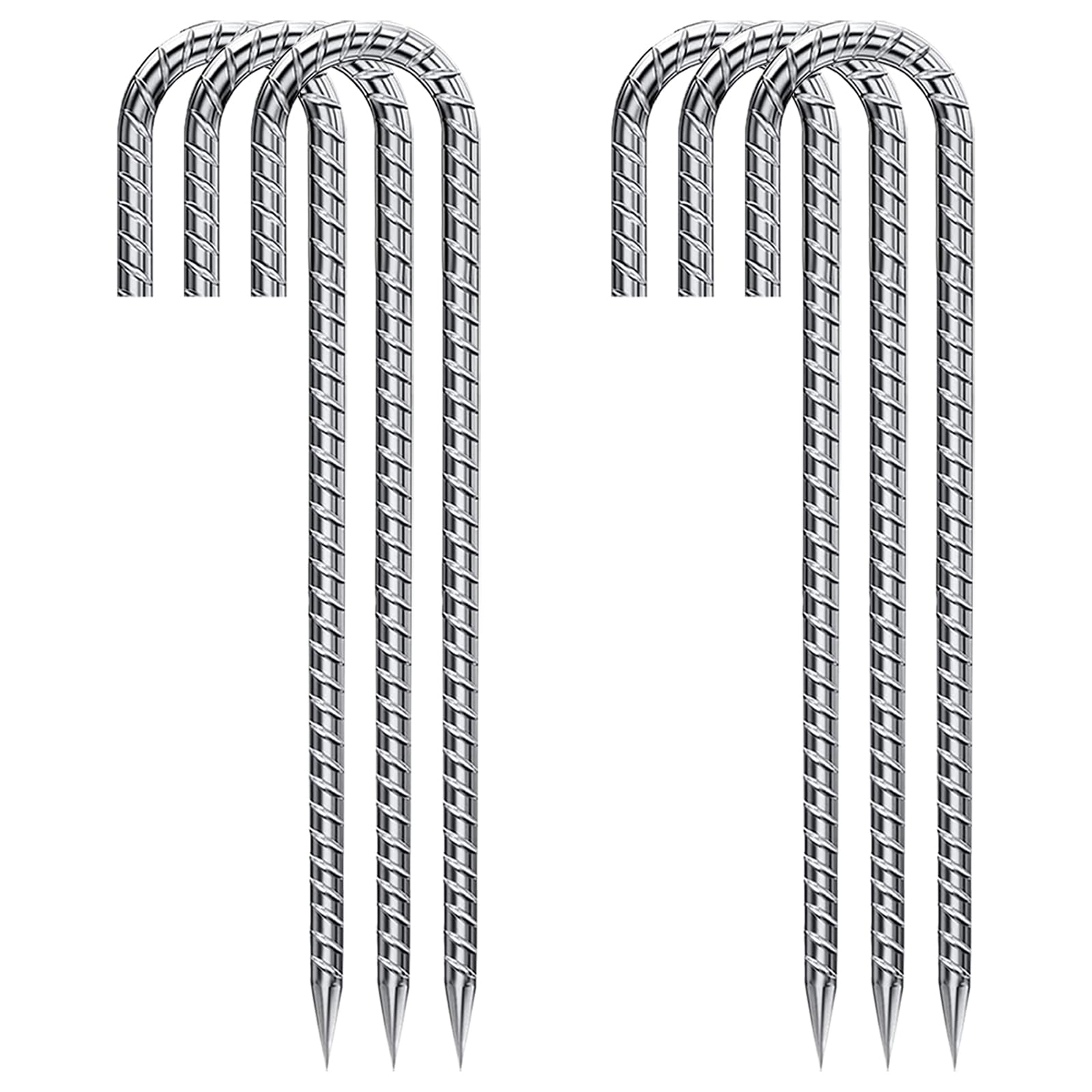 QNLONG rebar stakes 12 inch galvanized provide sturdy tent anchor.