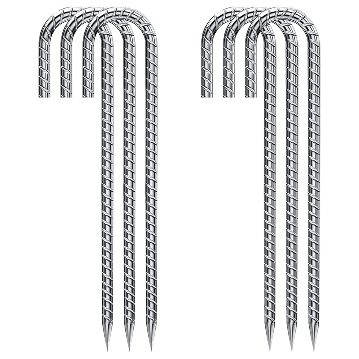 QNLONG rebar stakes 12 inch galvanized provide sturdy tent anchor.