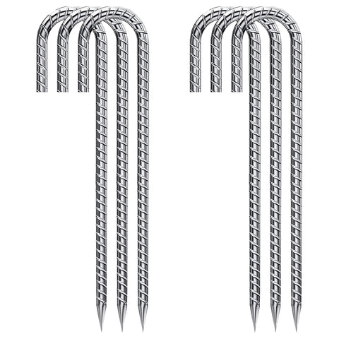 QNLONG rebar stakes 12 inch galvanized provide sturdy tent anchor.