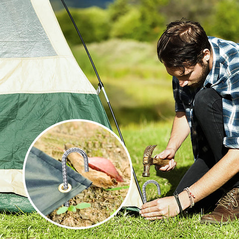 QNLONG stakes with pointed ends ease ground insertion.