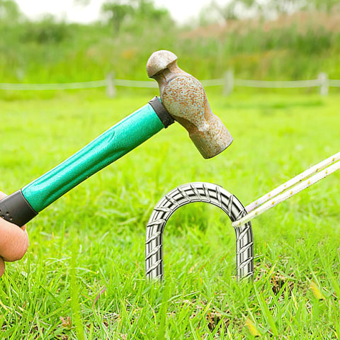 QNLONG sturdy portable stake anchors tents and fences on varied terrain.