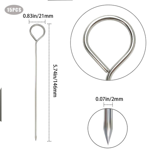 Qoaimu outdoor camping BBQ lacers for secure meat and veggie trussing.