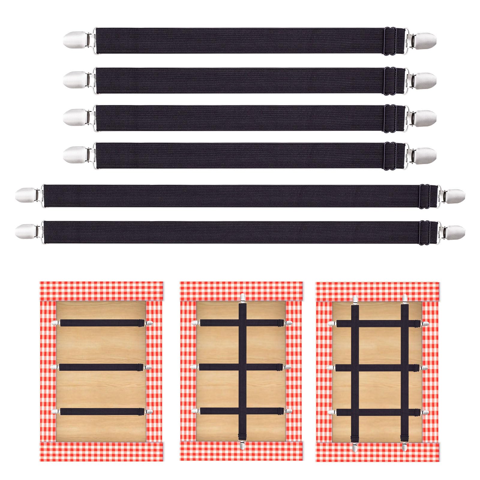 QoeCycth hidden tablecloth clip under table keeps cloth taut