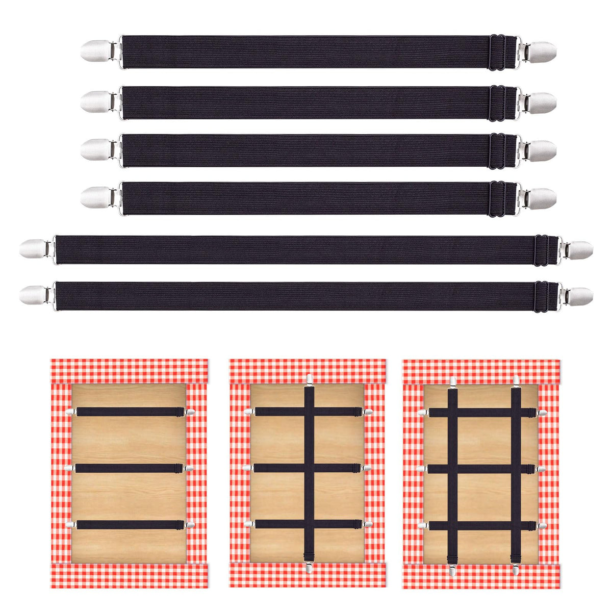QoeCycth hidden tablecloth clip under table keeps cloth taut