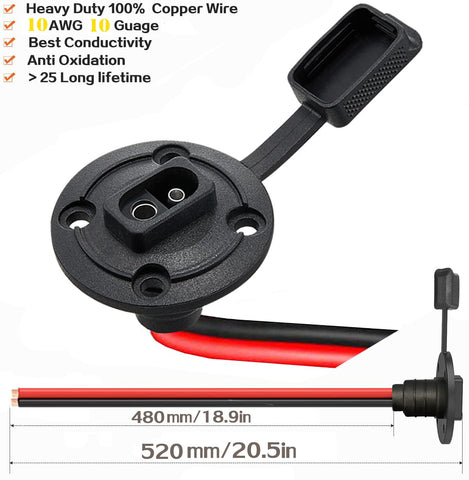 QOFOWIN flush mount SAE connector ready for weatherproof solar installations.