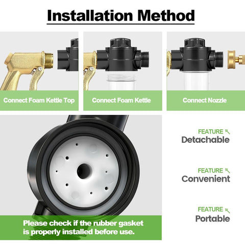 QonSaSiao leak-proof washers ensure a tight hose connection.