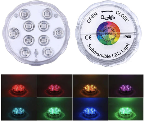 Qoolife color-changing LED offers 16 colors for versatile decor.