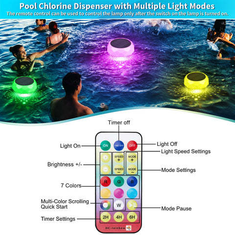 Qoolife floating chlorine container with adjustable release in the water
