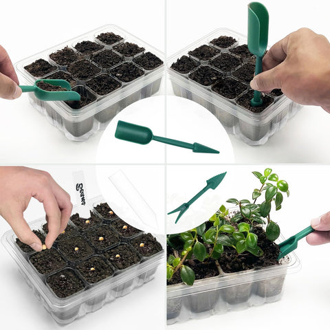 Qoolife seed starter tray transparent design helps monitor seedling progress