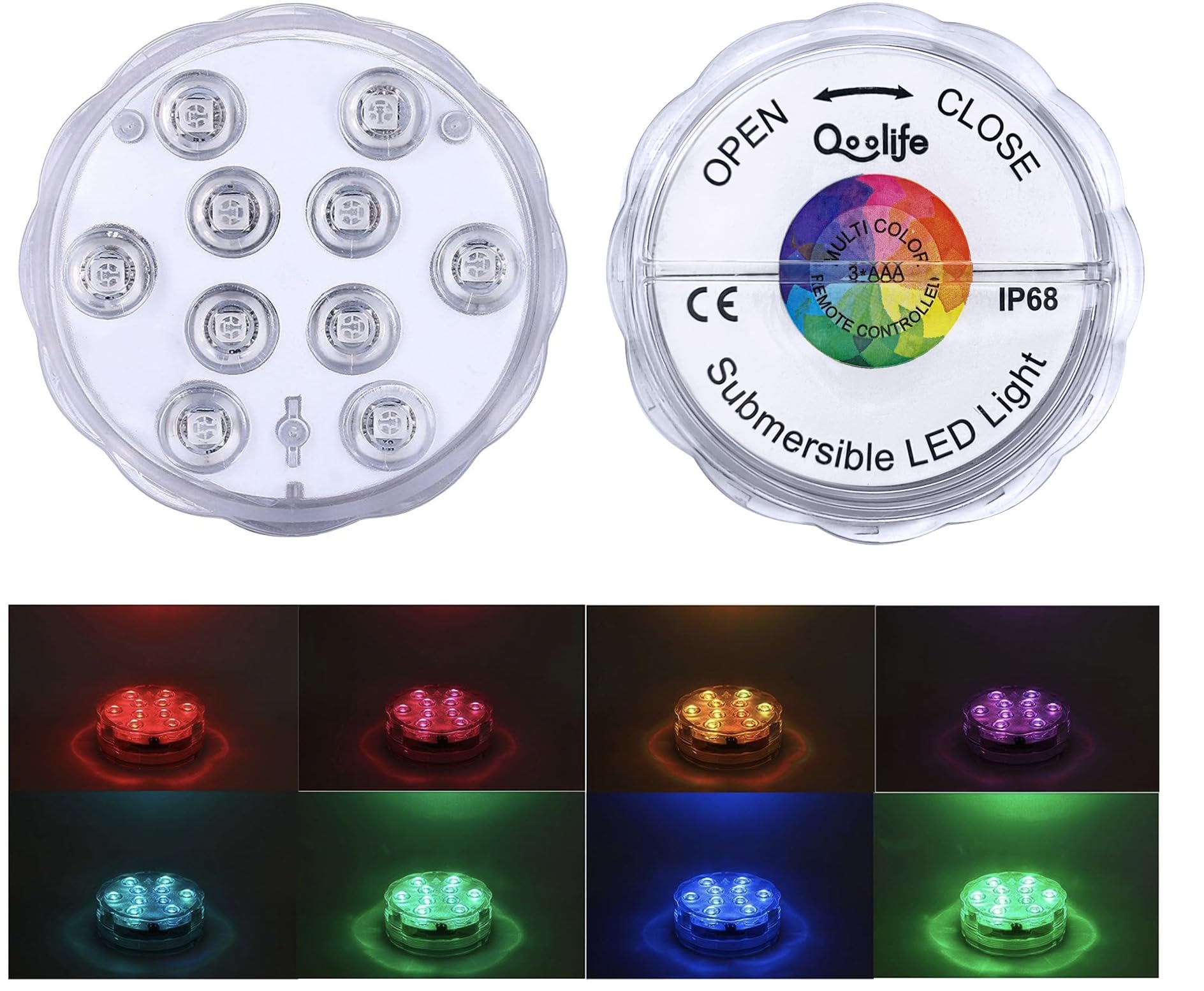 Qoolife hot tub LED light adds underwater ambiance