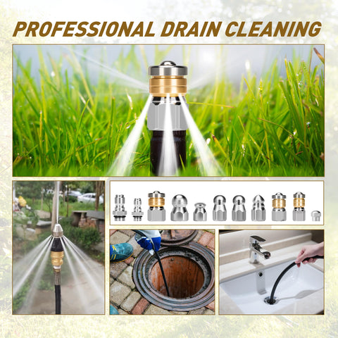 Qoroos pressure-washer compatibility image highlights broad indoor and outdoor use.