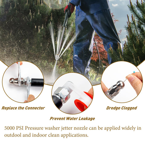 Qoroos 1/4 inch nozzle connector facilitates fast hose attachment.
