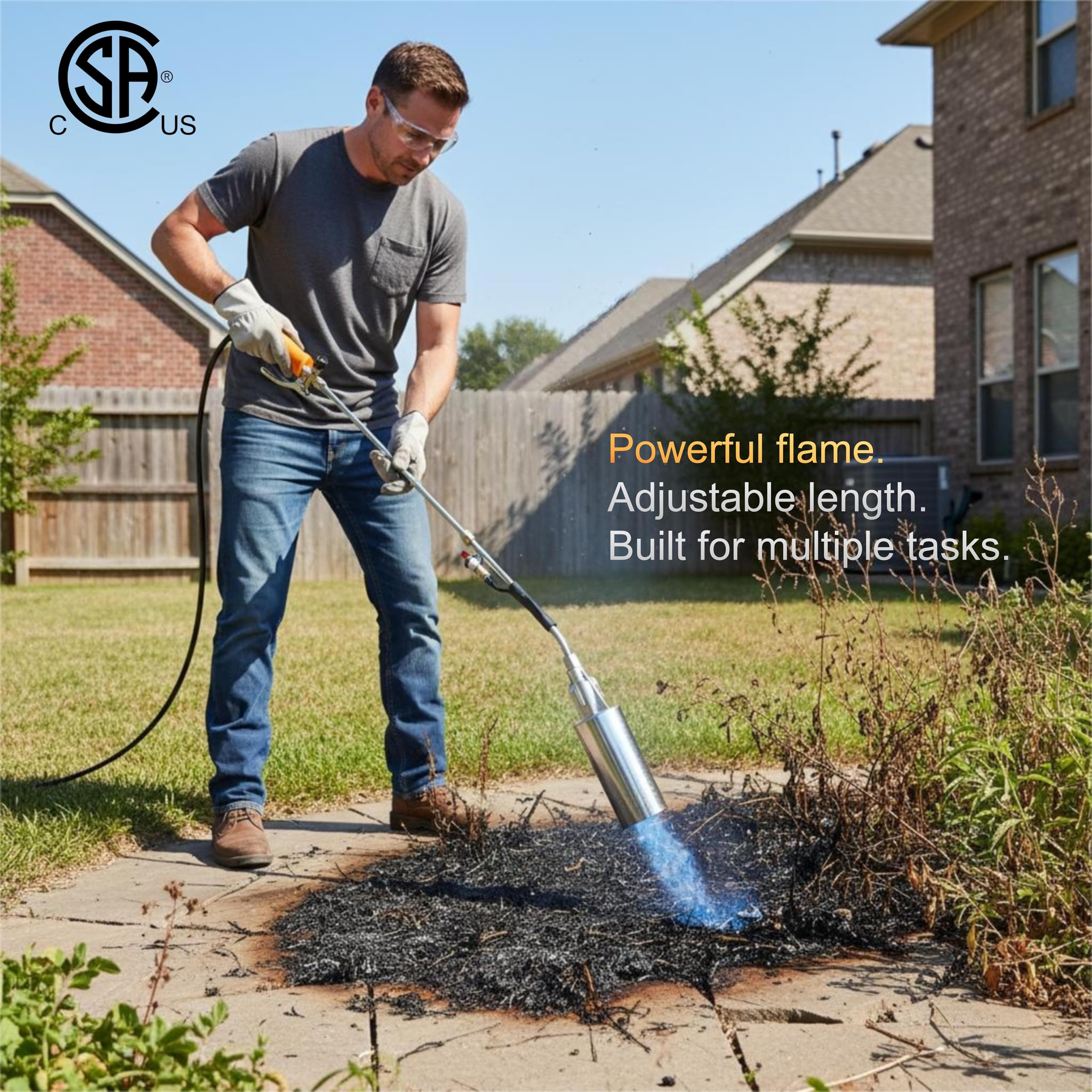 Qorvintia torch detachable design with extension pole for versatile setups