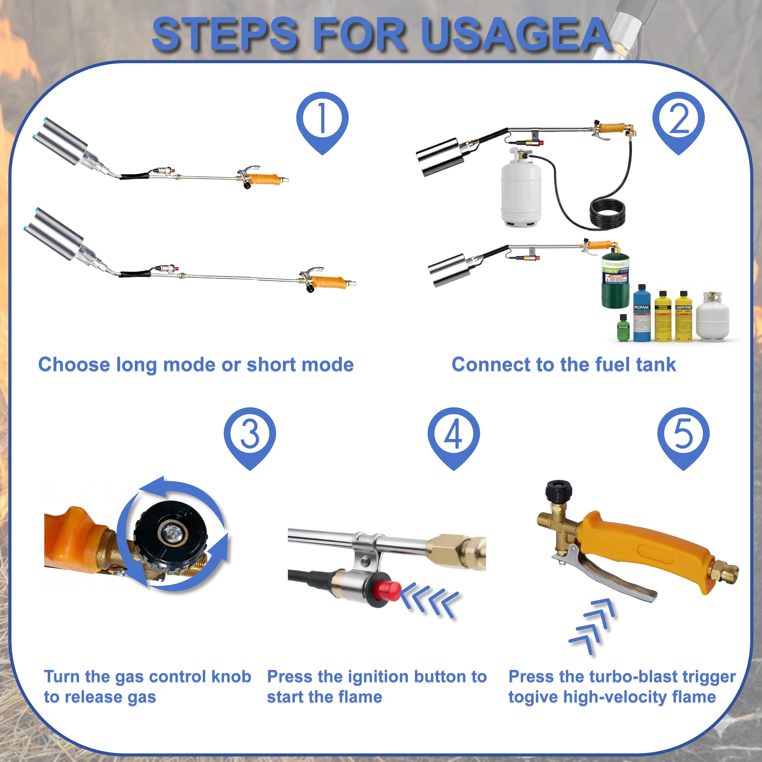 Piezo ignition and one-handed flame control on the Qorvintia torch
