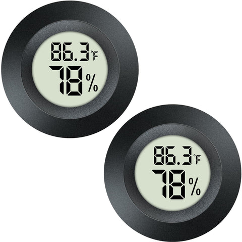 QPEUIM battery-powered digital hygrometer with long battery life