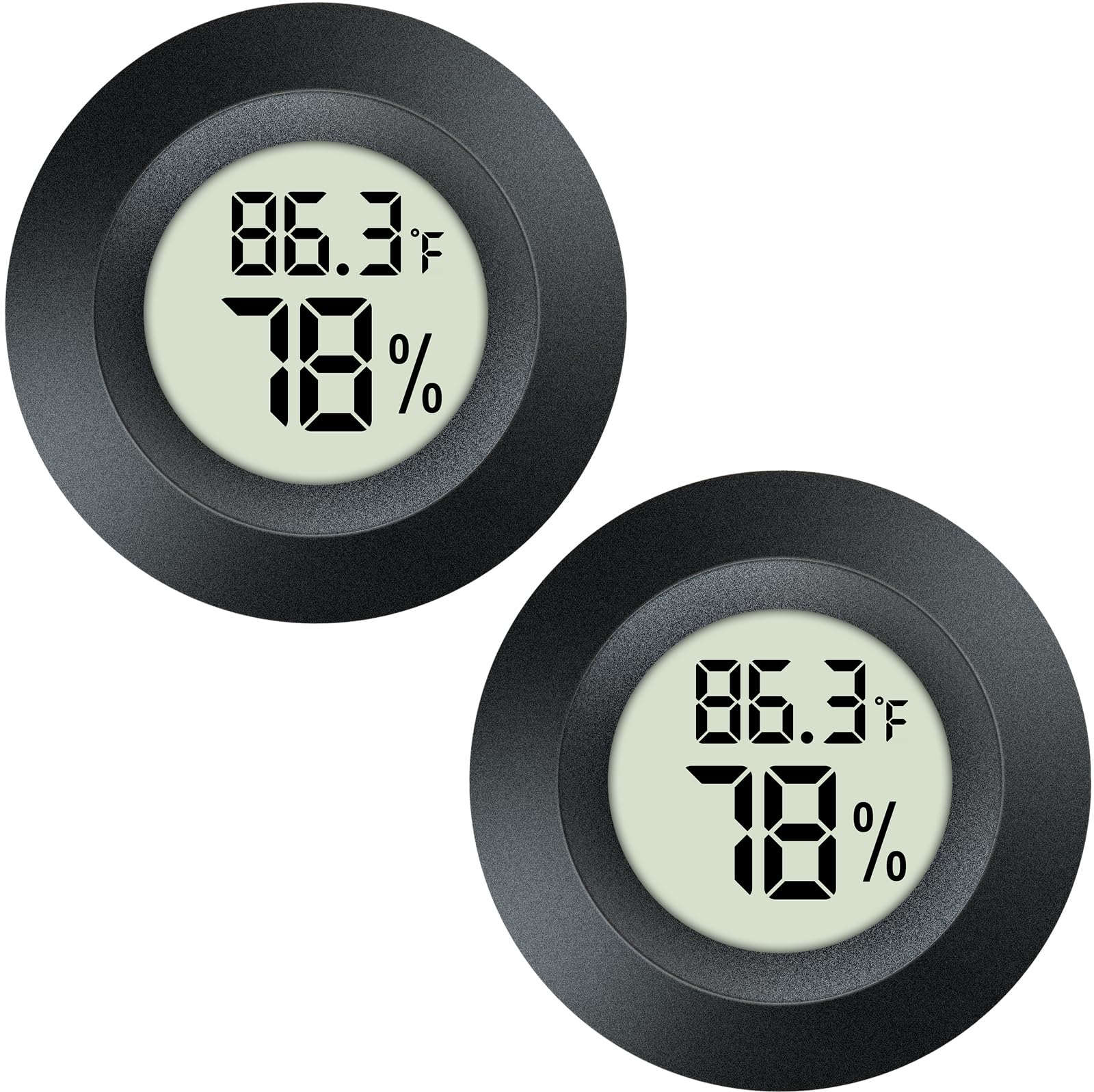 QPEUIM hygrometer thermometer front view for quick indoor readings