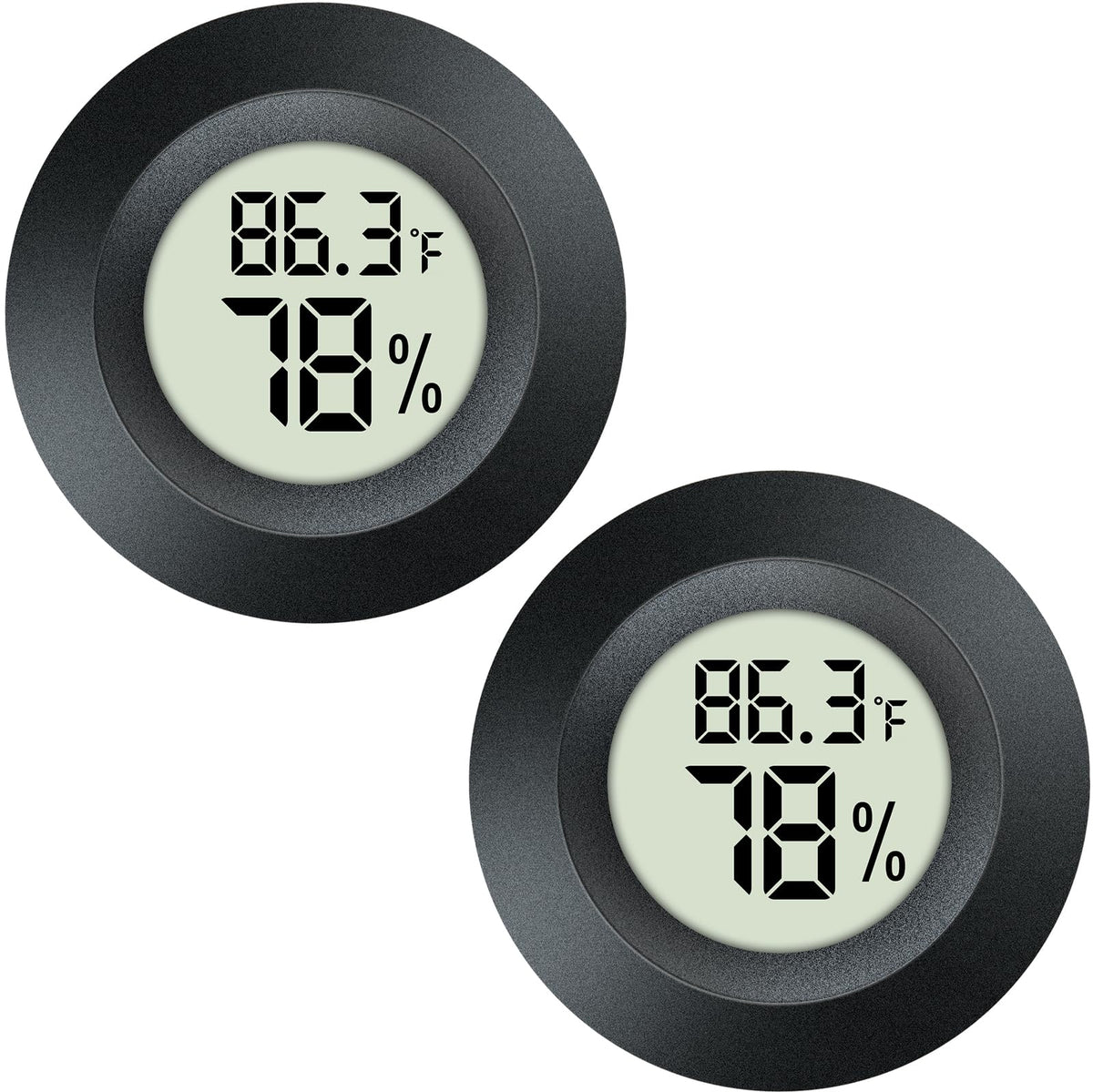 QPEUIM hygrometer thermometer front view for quick indoor readings