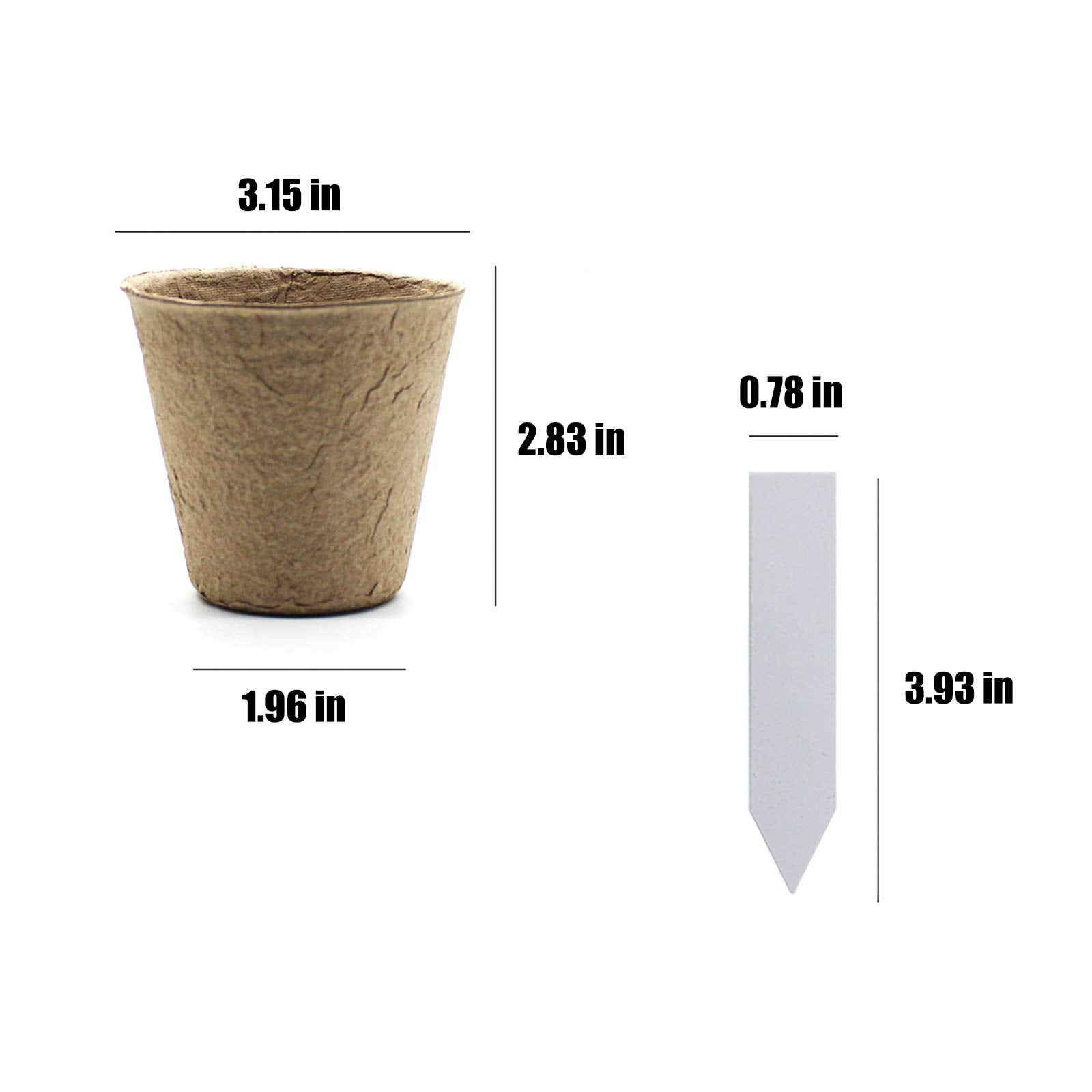 QPEY plant labels included to mark varieties during germination and growth