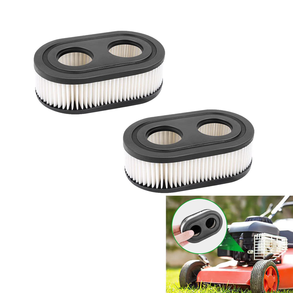 QQV 593260 air filter front view showing sturdy construction for engine protection