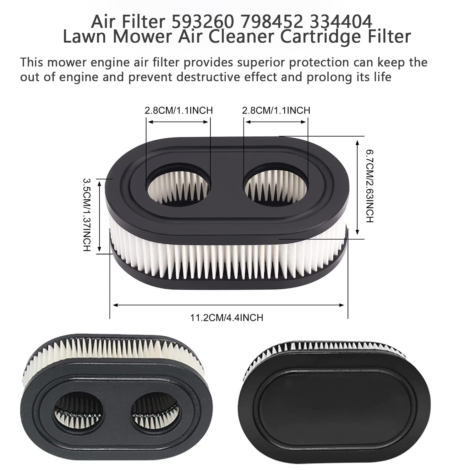 QQV 593260 air filter pack shot two-pack for easy replacement
