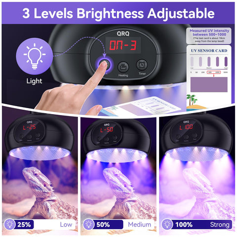 UV spectrum from QRQ heater includes UVA and UVB for birds.