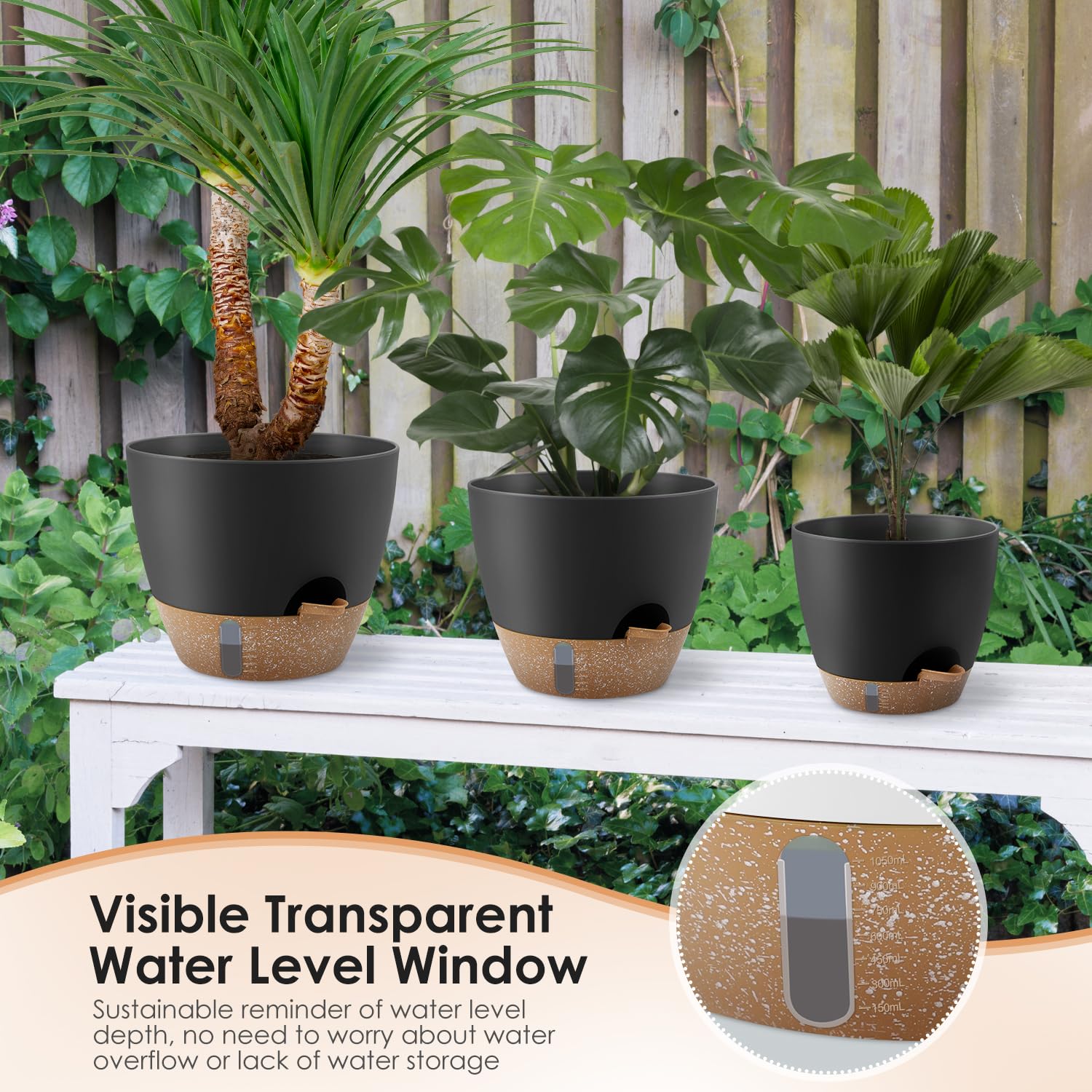 QRRICA modern matte finish adds stylish decor to home or garden.