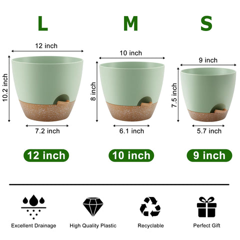 QRRICA 9-inch self-watering planter ideal for compact shelves and desks