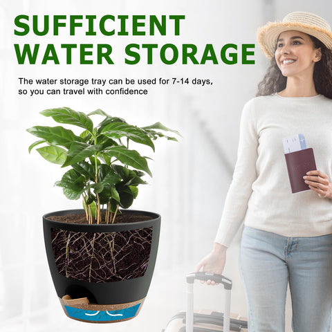 QRRICA 7-inch planter ideal for small herbs and flowers.
