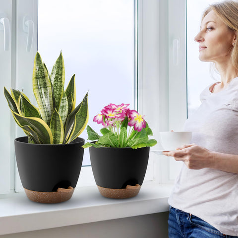 QRRICA matte-finish planter adds modern style to any space.