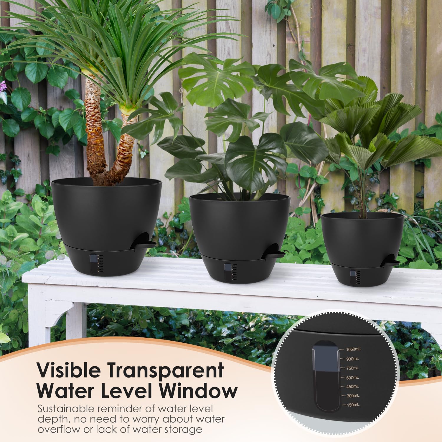 QRRICA matte-finish planter showcases modern style while supporting indoor and outdoor use.