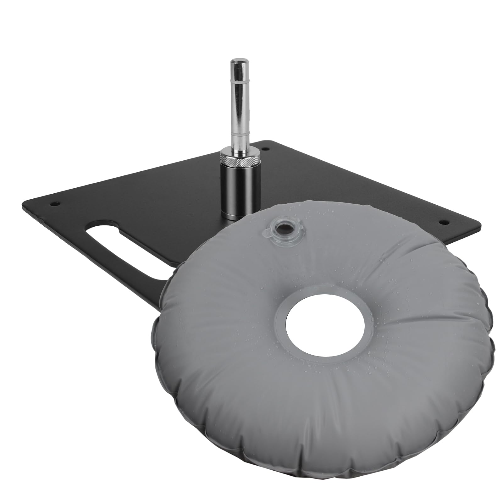 QSUM heavy-duty feather flag base with square iron plate for stable indoor and outdoor display.