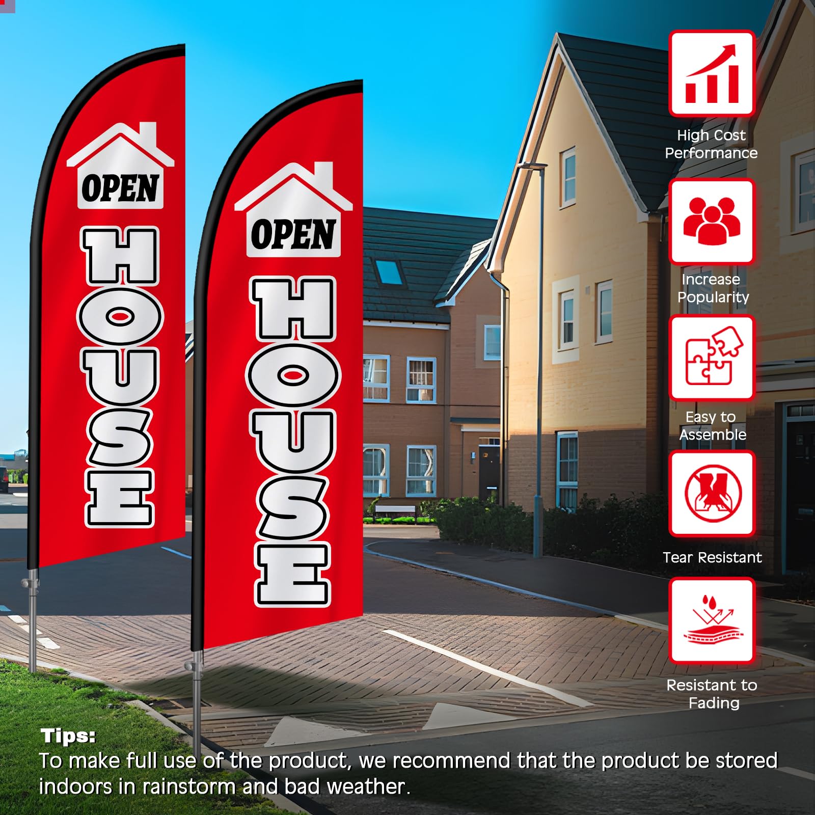 QSUM Outdoor Real Estate Advertising Kit helps promote open houses.