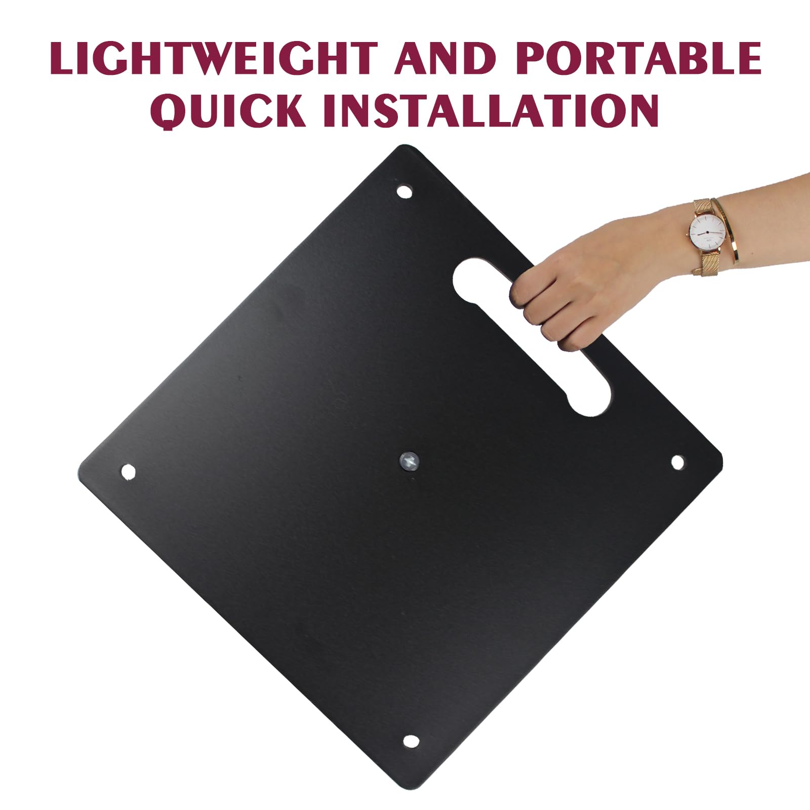 QSUM base weighs 8.82 lbs for solid wind resistance in busy storefronts.