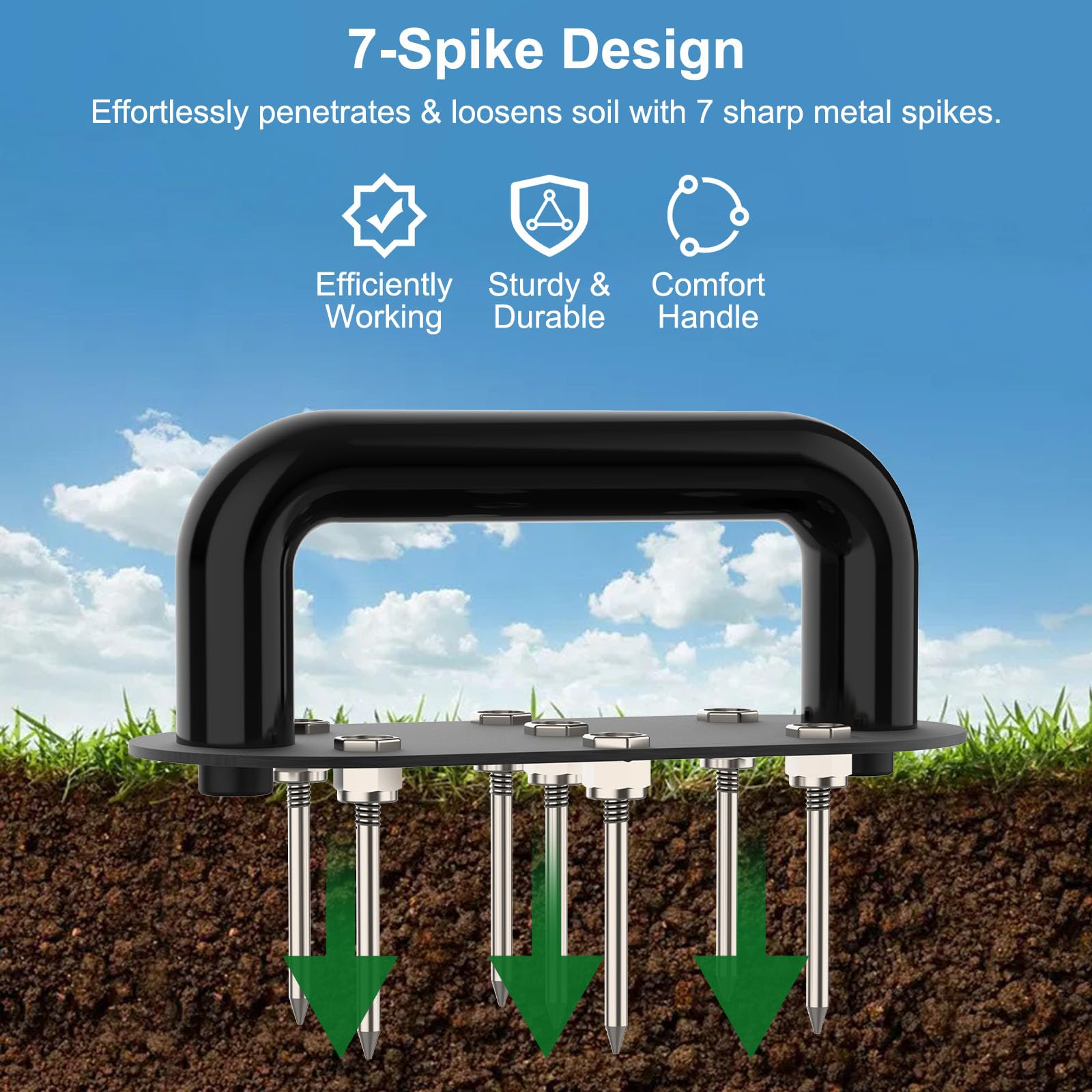 qsxou metal spikes preassembled for quick setup and immediate use