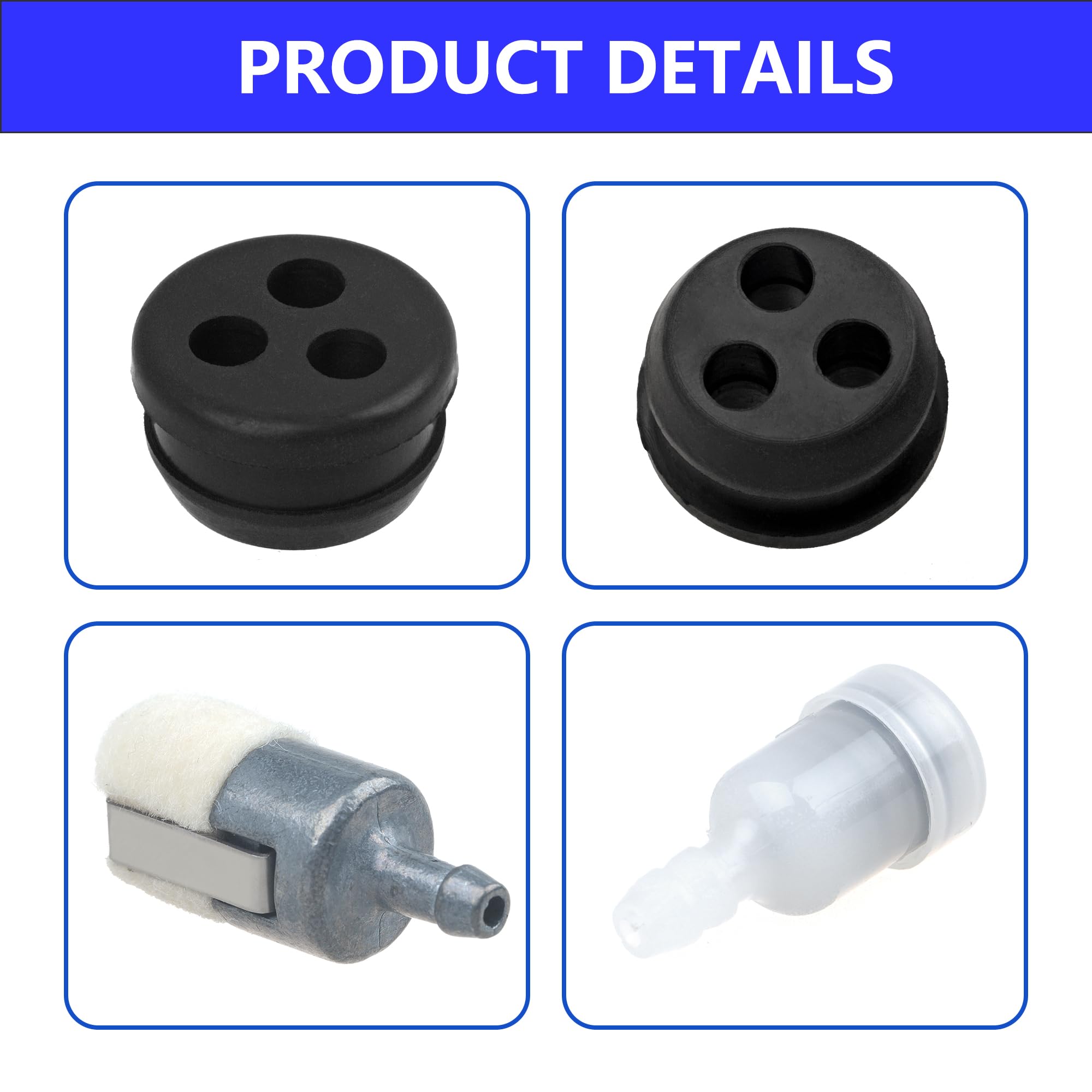 Qtcial Repower dual-size fuel grommets for 18mm and 20mm tank holes
