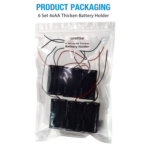 QTEATAK compact battery holder case with precise dimensions for planning