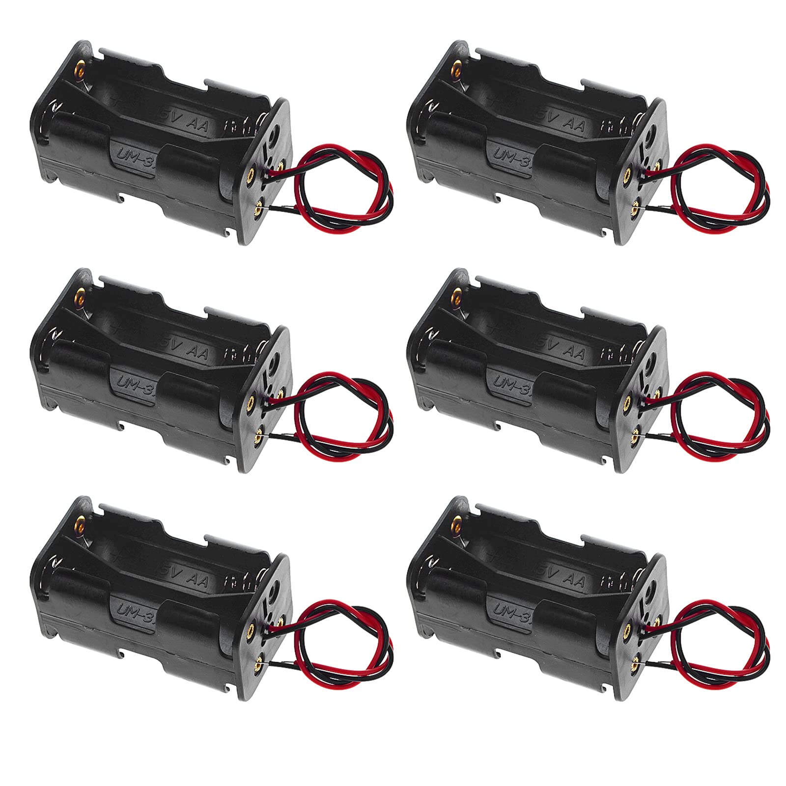QTEATAK battery holder with wire leads for quick DIY power wiring