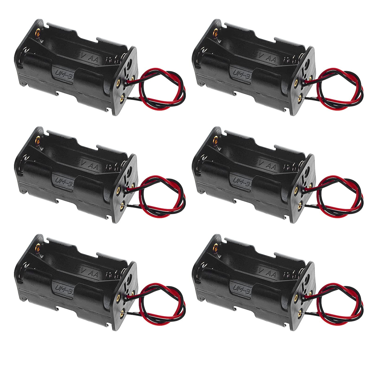 QTEATAK battery holder with wire leads for quick DIY power wiring