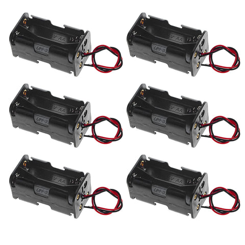 QTEATAK battery holder with wire leads for quick DIY power wiring