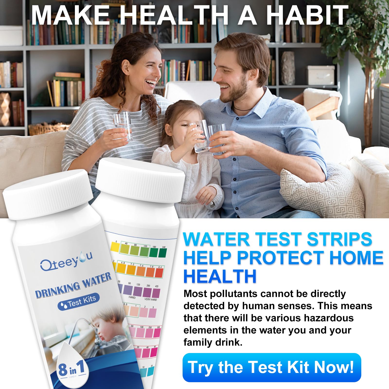 Qteeyou Sealed 50-test-pack preserves freshness and shelf life.